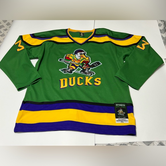 Other - Authentic Charlie Conway Mighty Ducks Hockey Jersey XL Embroidered Fight Strap